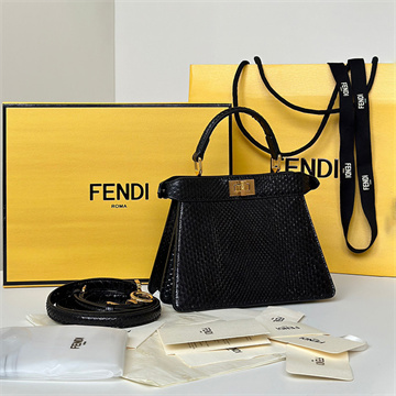 fendi peekaboo iseeu petite snake skin handbag